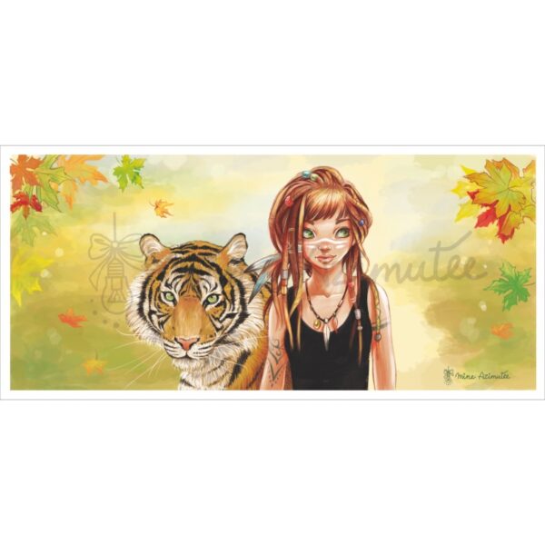 Coupon velours illustré "The Will"-Tigre et indienne – Image 4